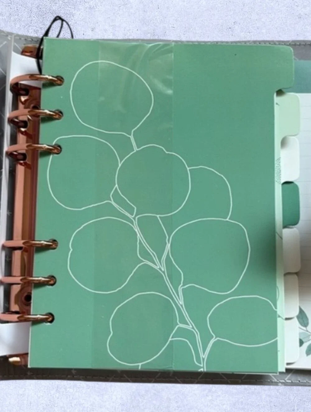 Kikki.K A5 Planner Cream Ivory Rose Gold 6 Ring Binder w/ Dividers & Insert
